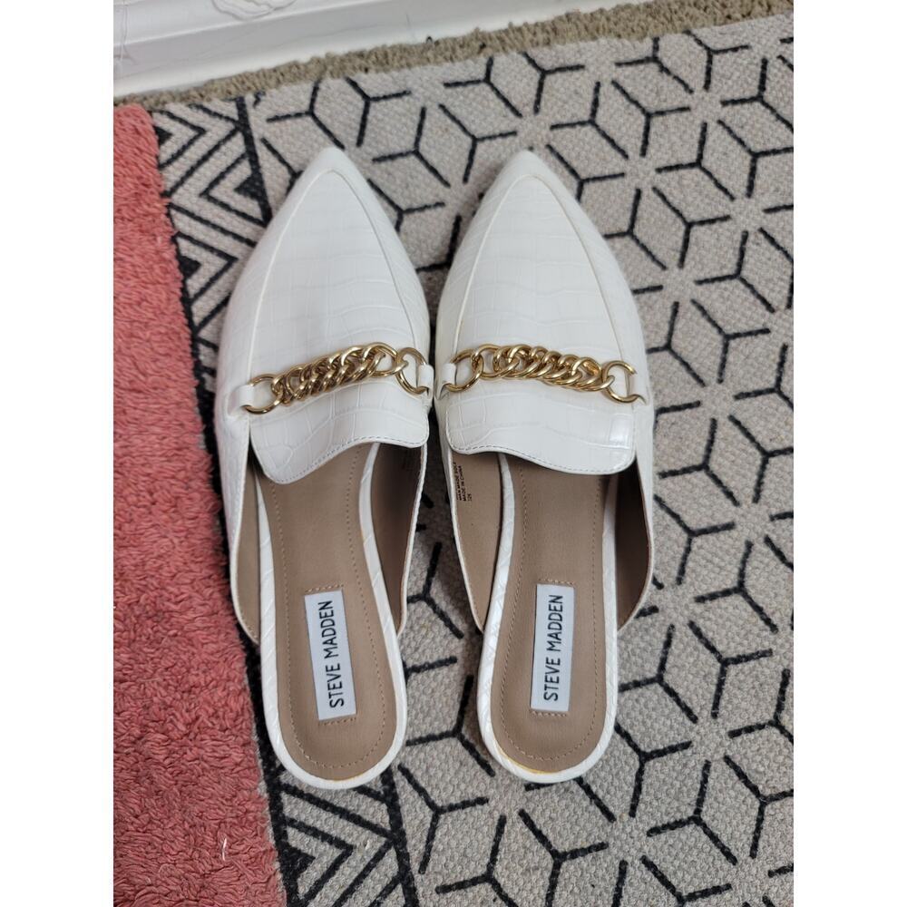 Steve Madden Forever Pointed Toe Mules In White, … - image 7